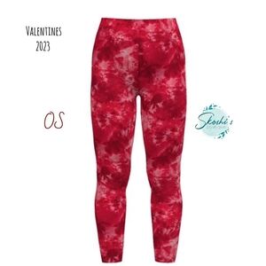 LuLaRoe Red Tie-Dye Leggings